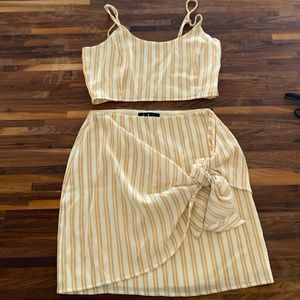 Crop top and skirt